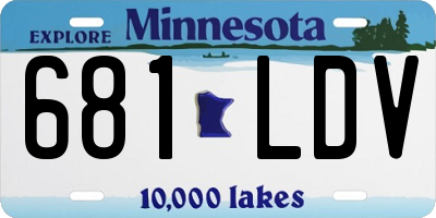 MN license plate 681LDV