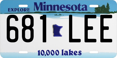 MN license plate 681LEE