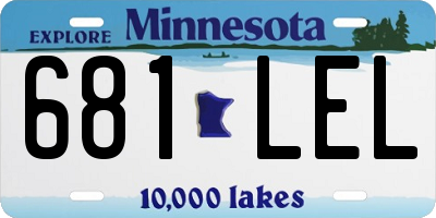 MN license plate 681LEL