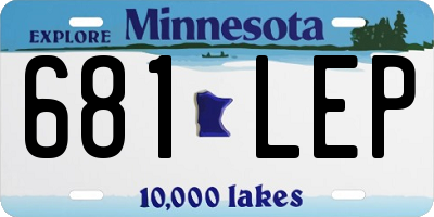 MN license plate 681LEP