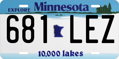 MN license plate 681LEZ