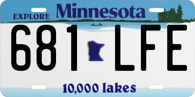MN license plate 681LFE