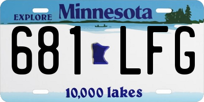 MN license plate 681LFG