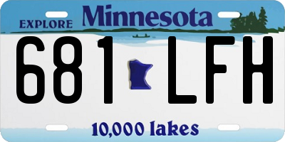 MN license plate 681LFH