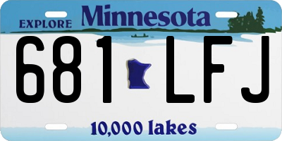 MN license plate 681LFJ