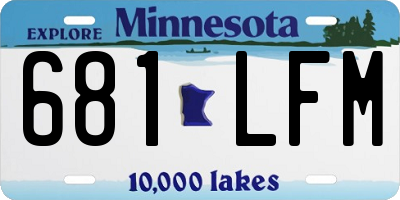 MN license plate 681LFM