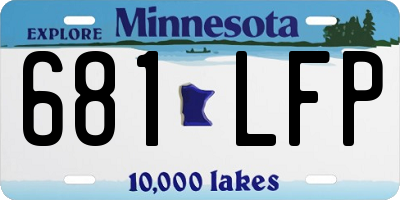 MN license plate 681LFP