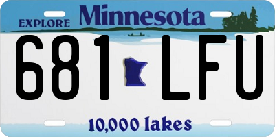 MN license plate 681LFU