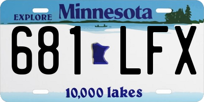 MN license plate 681LFX