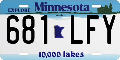 MN license plate 681LFY
