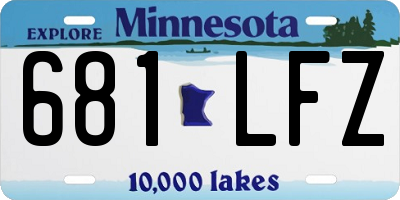 MN license plate 681LFZ