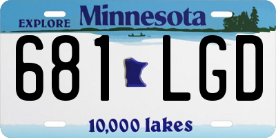 MN license plate 681LGD