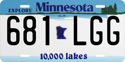 MN license plate 681LGG