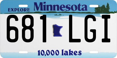 MN license plate 681LGI