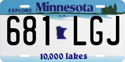 MN license plate 681LGJ