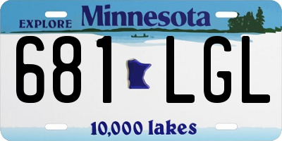 MN license plate 681LGL
