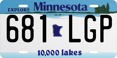 MN license plate 681LGP