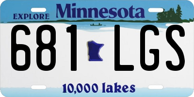 MN license plate 681LGS