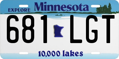 MN license plate 681LGT