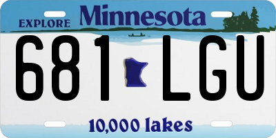 MN license plate 681LGU