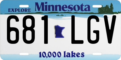 MN license plate 681LGV