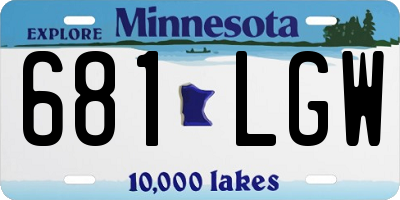 MN license plate 681LGW