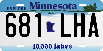 MN license plate 681LHA