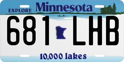 MN license plate 681LHB