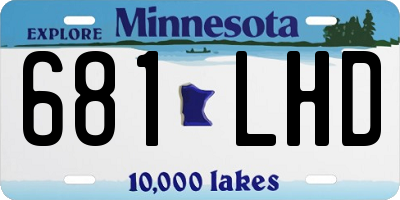 MN license plate 681LHD