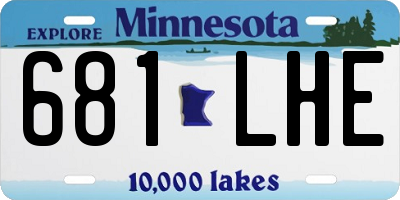 MN license plate 681LHE