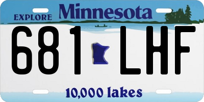 MN license plate 681LHF