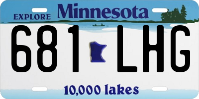 MN license plate 681LHG