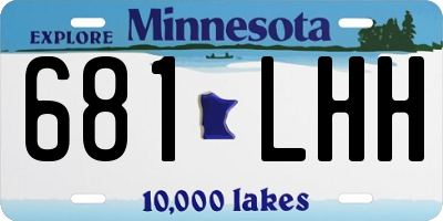 MN license plate 681LHH