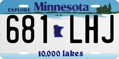 MN license plate 681LHJ