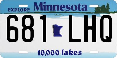 MN license plate 681LHQ