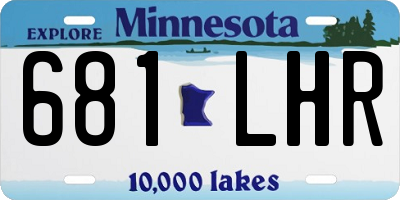 MN license plate 681LHR