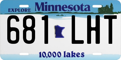MN license plate 681LHT
