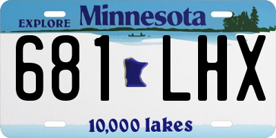 MN license plate 681LHX