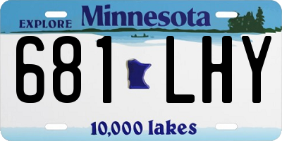 MN license plate 681LHY