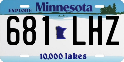 MN license plate 681LHZ