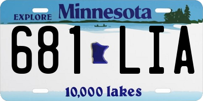 MN license plate 681LIA