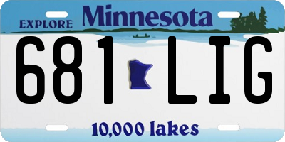 MN license plate 681LIG