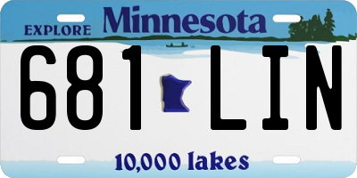 MN license plate 681LIN