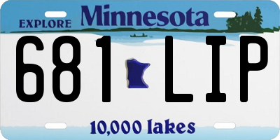 MN license plate 681LIP