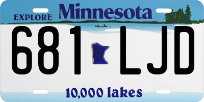 MN license plate 681LJD
