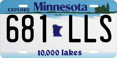 MN license plate 681LLS