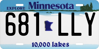 MN license plate 681LLY
