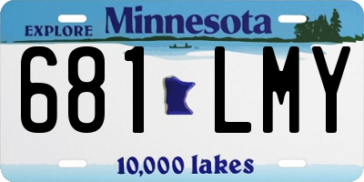 MN license plate 681LMY