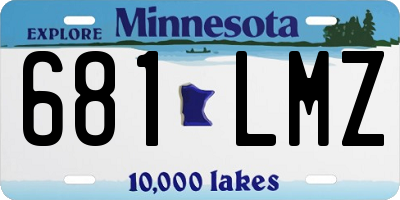 MN license plate 681LMZ