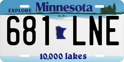 MN license plate 681LNE